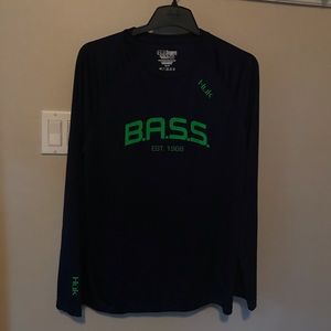 B.A.S.S Medium HUK Navy Moisture Wicking LS Tee